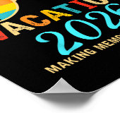 Family Vacation 2026 Beach Matching Summer Vacatio ポスター (角)