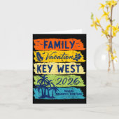Family Vacation 2026 Key West Matching Summer Vaca カード (黄色い花)