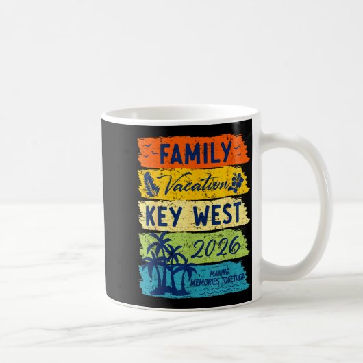 Family Vacation 2026 Key West Matching Summer Vaca コーヒーマグカップ (右)