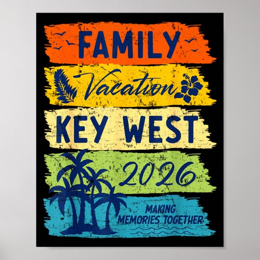 Family Vacation 2026 Key West Matching Summer Vaca ポスター (正面)