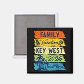 Family Vacation 2026 Key West Matching Summer Vaca マグネット (正面/裏面)