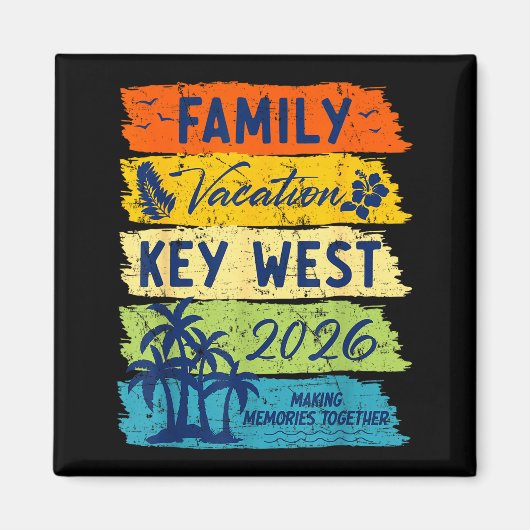 Family Vacation 2026 Key West Matching Summer Vaca マグネット (正面)