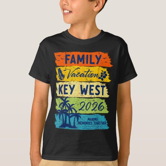Family Vacation 2026 Key West Matching Summer Vaca Tシャツ (正面)