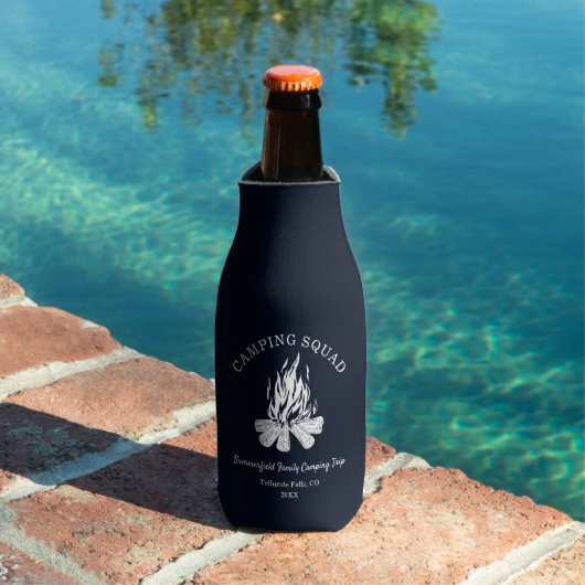 Family Vacation Campfire Camping Trip Custom ボトルクーラー (インサイチュ プール)
