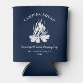 Family Vacation Campfire Camping Trip Custom 缶クーラー (正面)