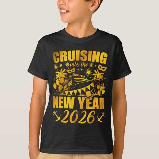 Family Vacation Cruise Ship 2026 New Year Party Cr Tシャツ (正面)