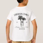 Family vacation Palm Tree Retro Summer T-Shirt Tシャツ (裏面)