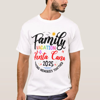 Family Vacation Punta Cana 2025 Matching Vacation  Tシャツ