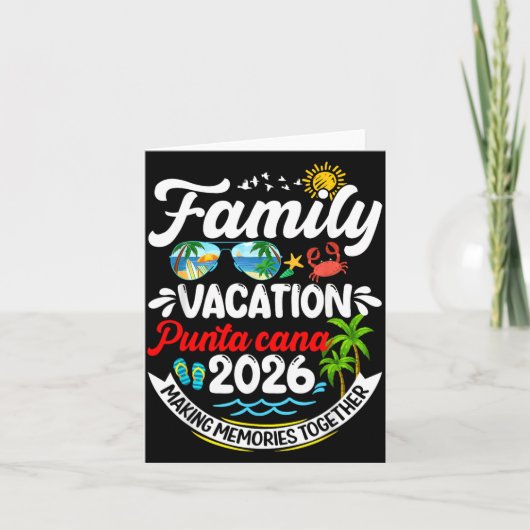 Family Vacation Punta Cana 2026 Making Memories カード (正面)