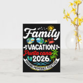 Family Vacation Punta Cana 2026 Making Memories カード (黄色い花)
