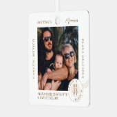 Family Vacation Travel Memories Photo Collage メタルオーナメント (正面左)