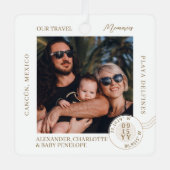 Family Vacation Travel Memories Photo Collage メタルオーナメント (正面)