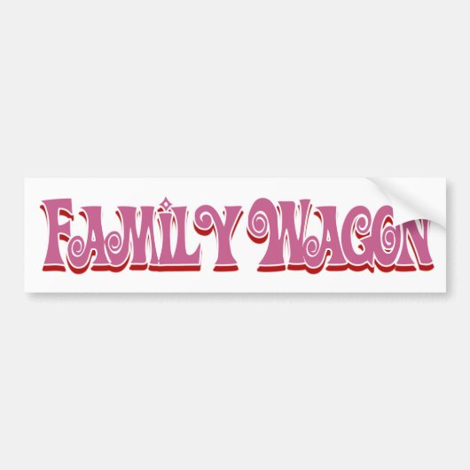 Family Wagon バンパーステッカー (正面)