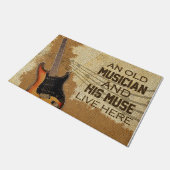 Family Welcome Mat, Guitar Lover Mat ドアマット (アングル)