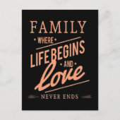 FAMILY Where Life Begins & Love Never Ends. ポストカード (正面)