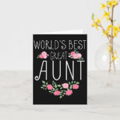 Family World's Great Aun Funny Auntie Ever Gift  カード (黄色い花)