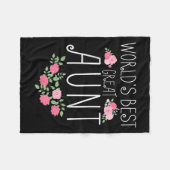 Family World's Great Aun Funny Auntie Ever Gift  フリースブランケット (正面(横))