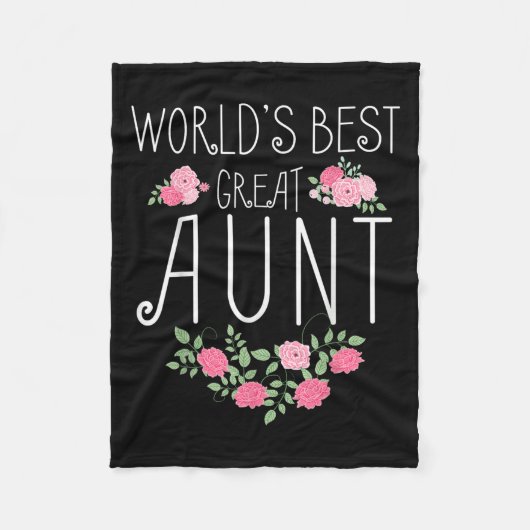Family World's Great Aun Funny Auntie Ever Gift  フリースブランケット (正面)