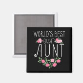 Family World's Great Aun Funny Auntie Ever Gift  マグネット (正面/裏面)