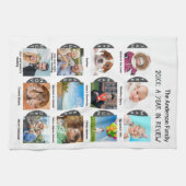 Family Year Photo Gallery 12 Pictures Personalized キッチンタオル (横)