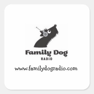 Familydogradioスクエアステッカー スクエアシール
