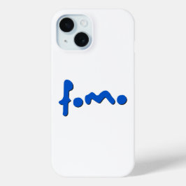 Famo Minimal Blue Script IPhone Case 15ケース