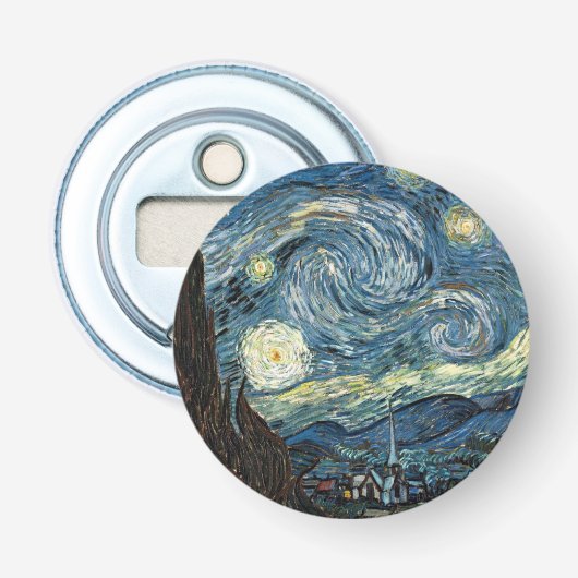 Famous art reprint, Starry Night, by Van Gogh 栓抜き (正面)
