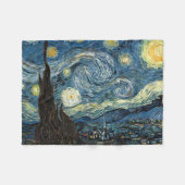 Famous art, Starry Night, Van Gogh フリースブランケット (正面(横))