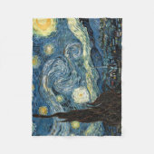 Famous art, Starry Night, Van Gogh フリースブランケット (正面)