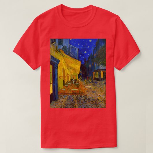 Famous Artist Cafe Terrace at Night Van Gogh Art P Tシャツ (デザイン正面)