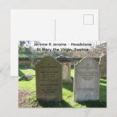Famous Authors Jerome K Jerome Headstone,  ポストカード (正面/裏面)