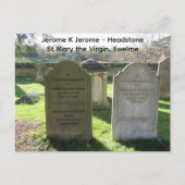 Famous Authors Jerome K Jerome Headstone,  ポストカード (正面)