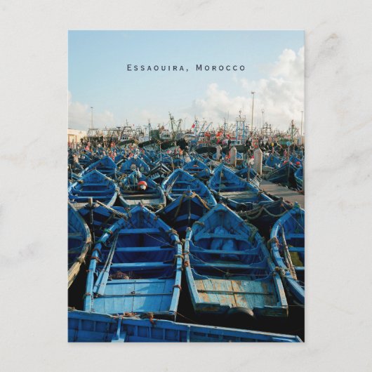 Famous Blue Boats of Essaouira ポストカード (正面)