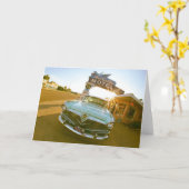 Famous Blue Swallow Motel on Route 66 カード (黄色い花)