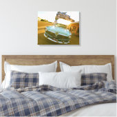 Famous Blue Swallow Motel on Route 66 キャンバスプリント (インサイチュ (寝室))