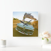 Famous Blue Swallow Motel on Route 66 スクエア壁時計 (ホーム)