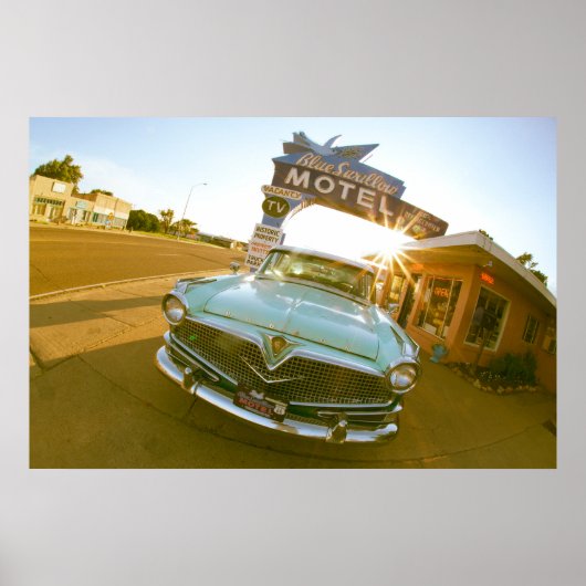 Famous Blue Swallow Motel on Route 66 ポスター (正面)