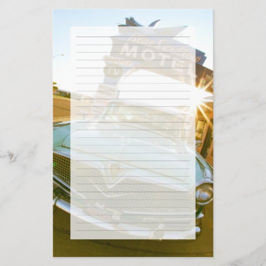 Famous Blue Swallow Motel on Route 66 便箋 (正面)