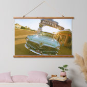 Famous Blue Swallow Motel on Route 66 吊り下げ型タペストリー (寝室)