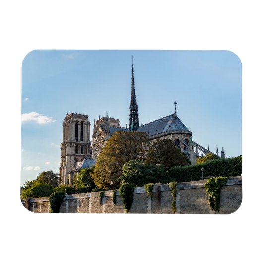 Famous Notre Dame de Paris Cathedral - France マグネット (横)