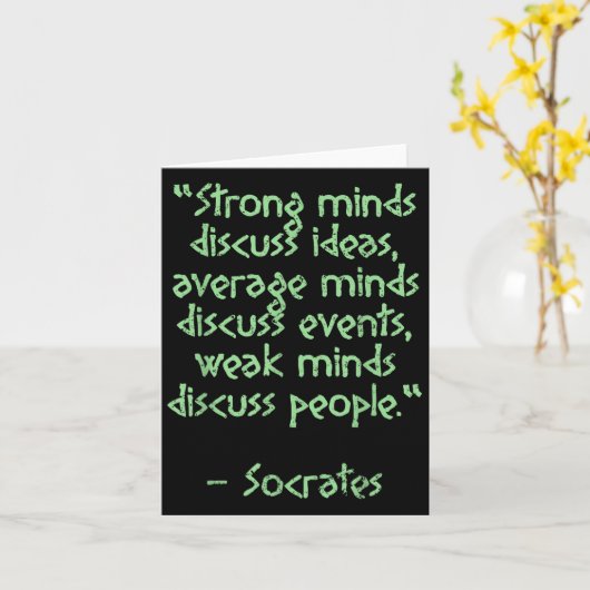 Famous Quote Philosophy Socrates  カード (黄色い花)