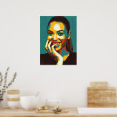 Famous Singer Portrait Modern Wall Art ポスター (キッチン)