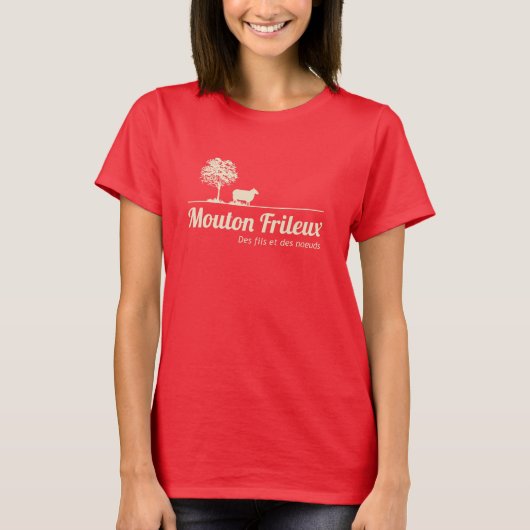 Fan de Mouton Frileux T-shirt foncé Tシャツ (正面)
