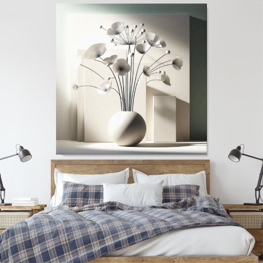 Fan-Shaped Floral Structure キャンバスプリント (インサイチュ (寝室))