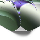 Fan Spiral Cute Cool Modern Abstract Art ポスター (角)