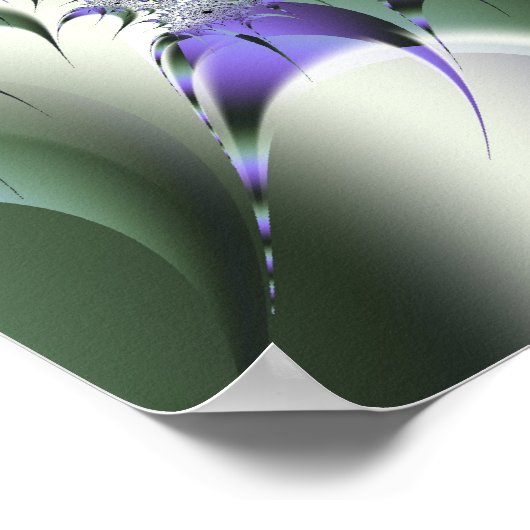 Fan Spiral Cute Cool Modern Abstract Art ポスター (角)