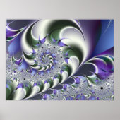 Fan Spiral Cute Cool Modern Abstract Art ポスター (正面)