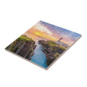 Fanadのヘッド灯台Co. |ドニゴールアイルランド タイル (側面)