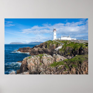 Fanad Headライトハウスの風光明媚な景色アイルランド ポスター