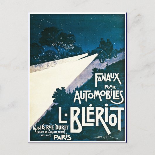 Fanaux Pour Automoves L Bleriot – パリ，フランス ポストカード (正面)